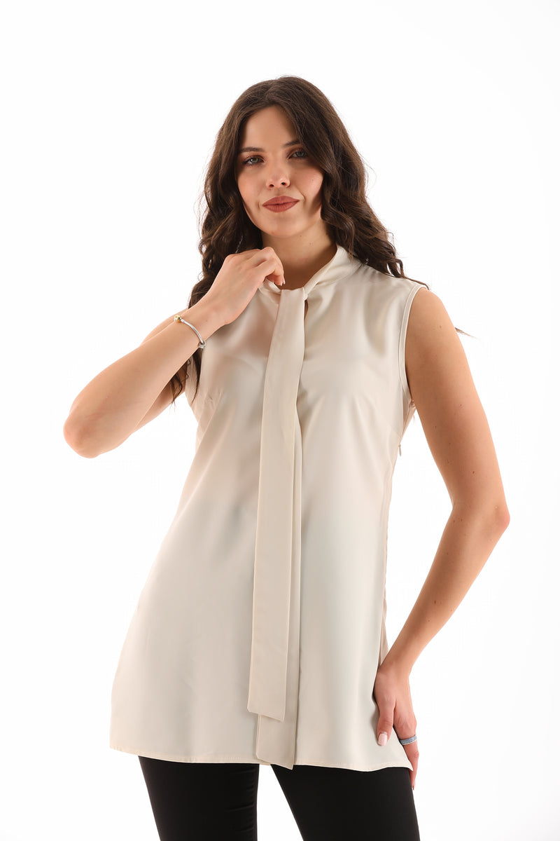 PM Sleeveless Blouse Cream