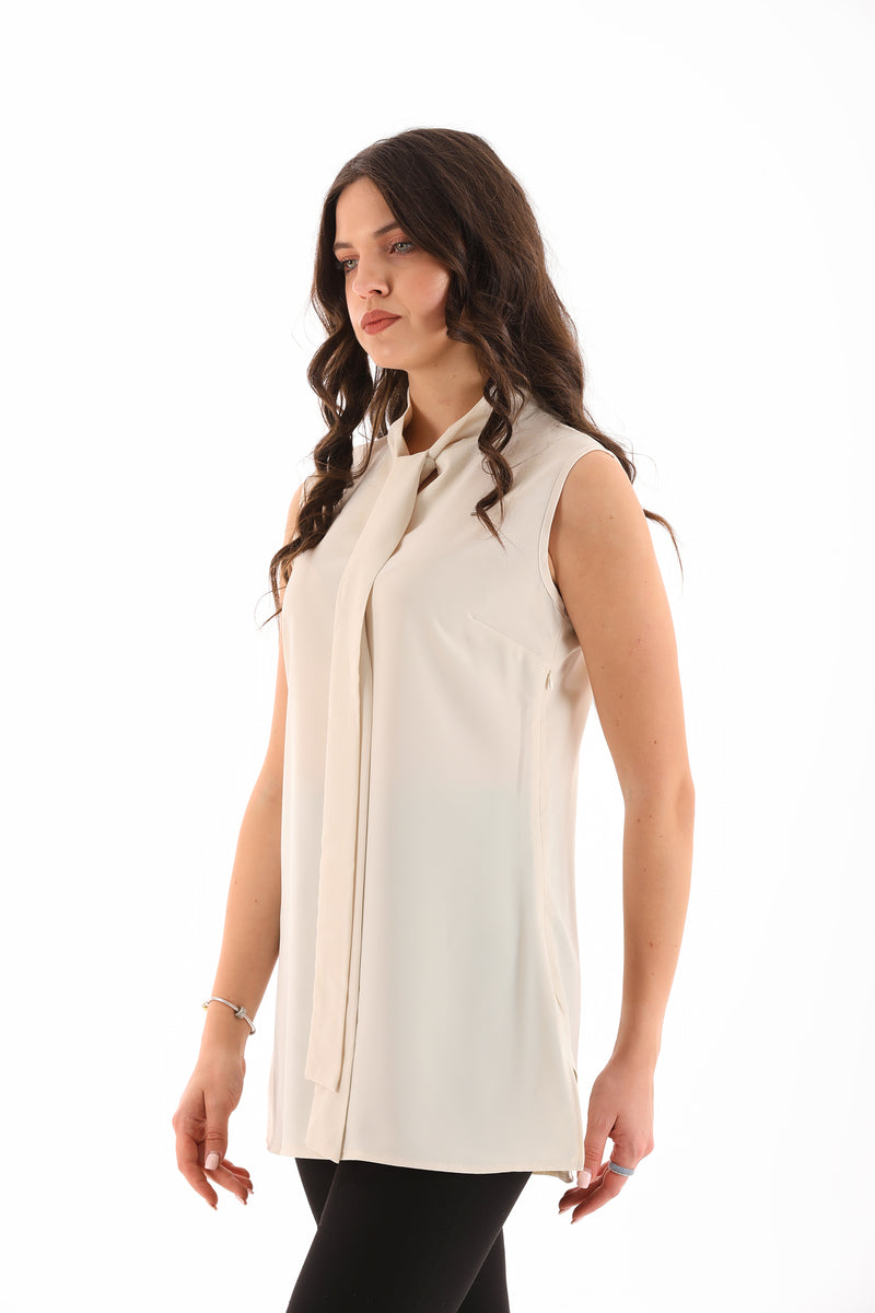 PM Sleeveless Blouse Cream