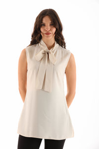 PM Sleeveless Blouse Cream