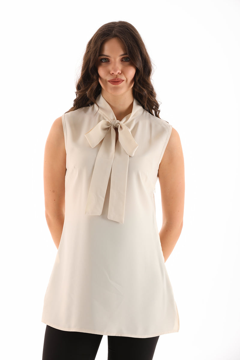 PM Sleeveless Blouse Cream