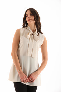 PM Sleeveless Blouse Cream