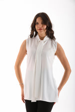 PM Sleeveless Blouse White