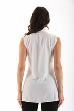 PM Sleeveless Blouse White