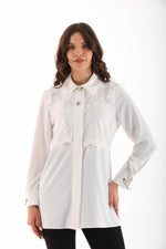 PM Embroidered Blouse White