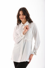 PM Embroidered Blouse White