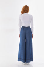 NW Tencel Denim Pants Dark Blue