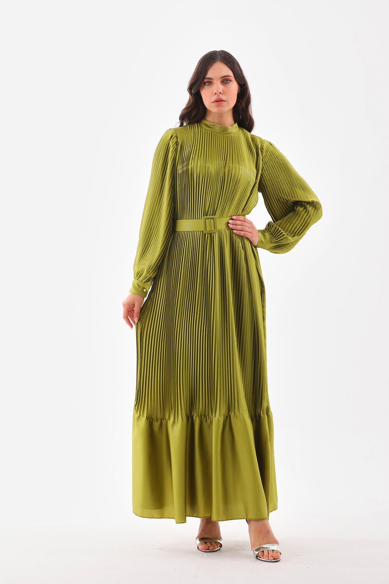 DM Amara Special Occasion Dress Oil Green Moda Natty DM Amara Special Occasion Dress Oil Green Moda Natty