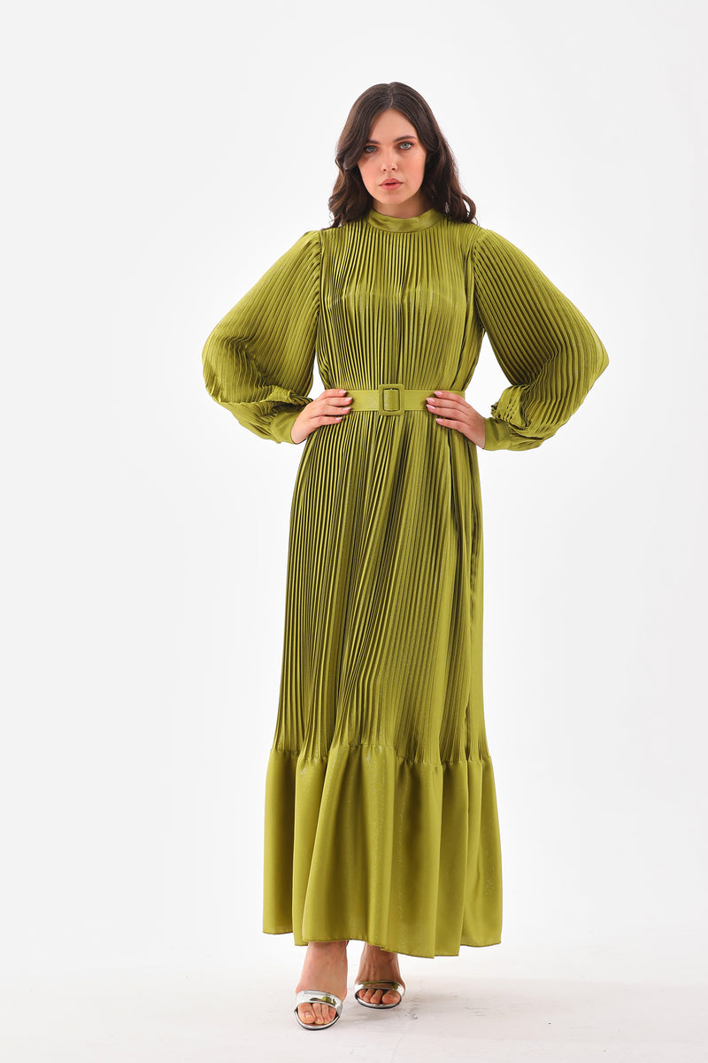 DMN Amara Dress Oil Green