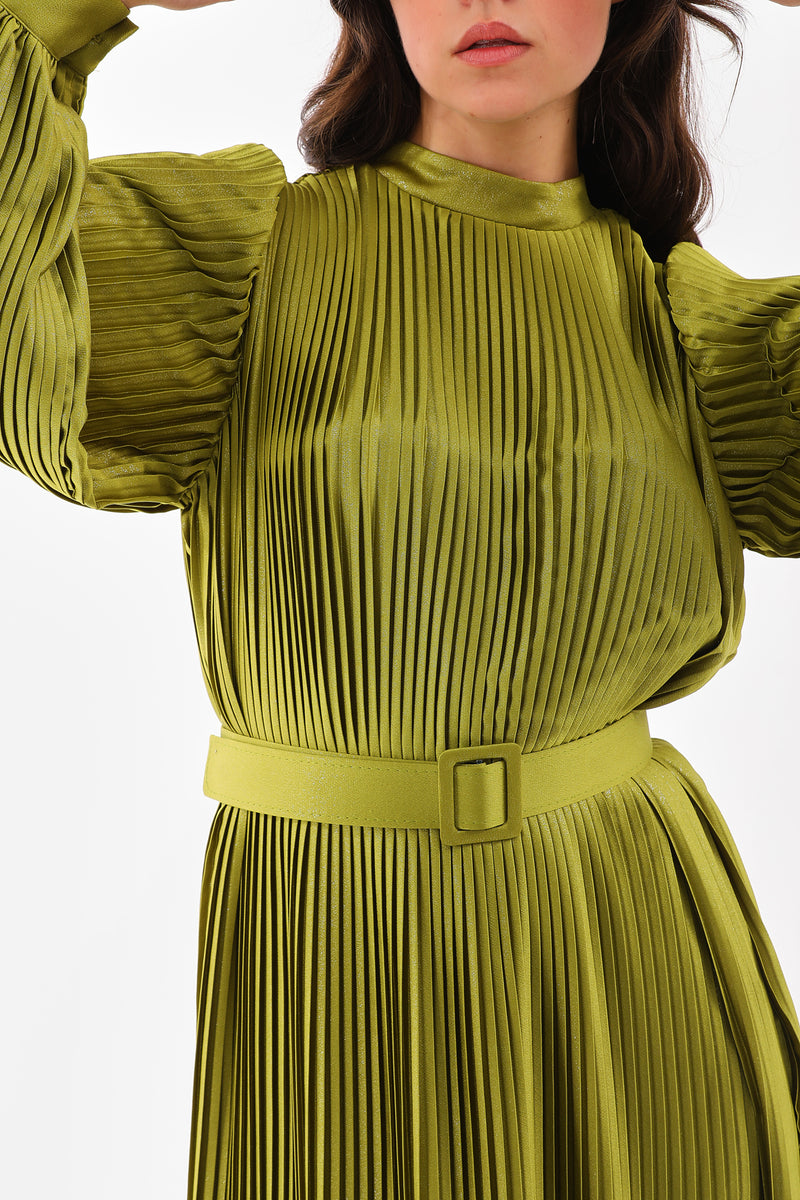 DM Amara Special Occasion Dress Oil Green Moda Natty DM Amara Special Occasion Dress Oil Green Moda Natty