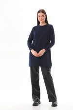 JMN Basic Cotton Tunic Navy Blue