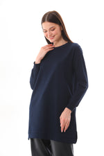 JMN Basic Cotton Tunic Navy Blue