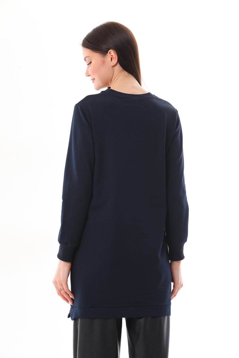 JMN Basic Cotton Tunic Navy Blue