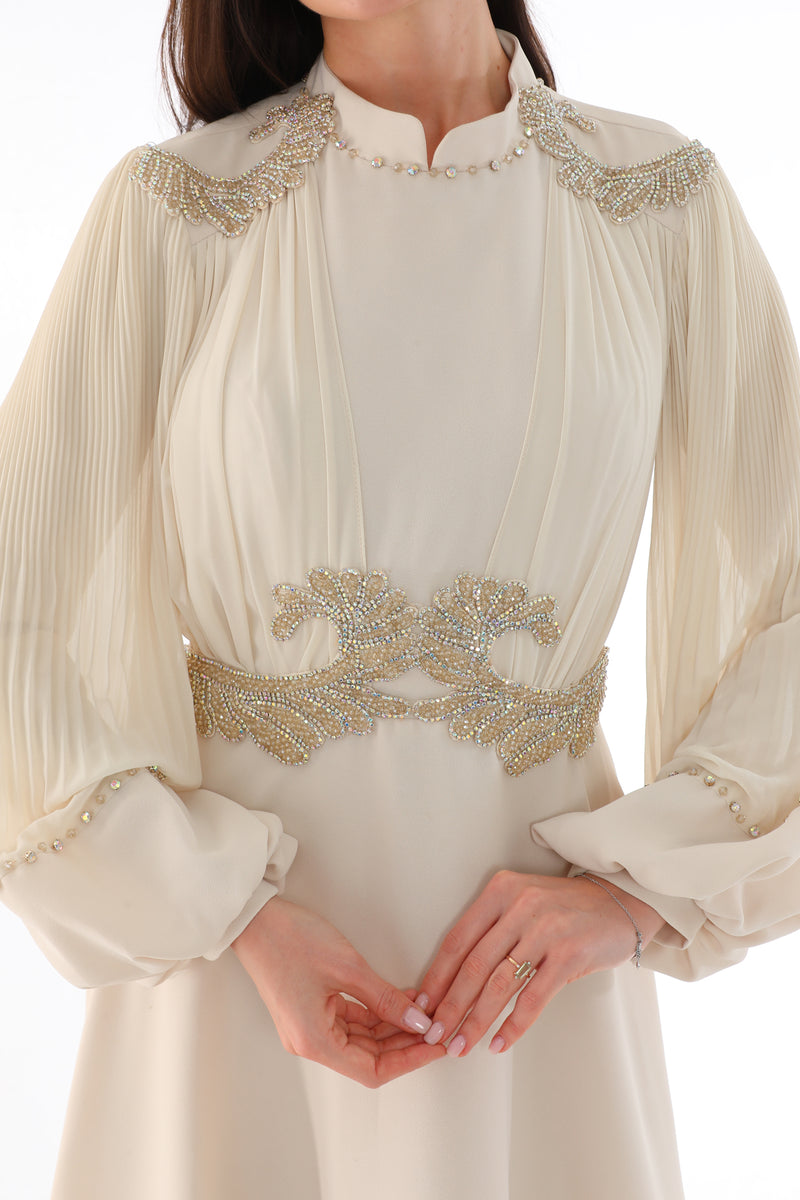 W&C 2805B Rhinestone Dress Beige 1 W&C 2805B Rhinestone Dress Beige 1