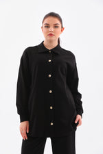 B&A Sun Button Sweatshirt Black