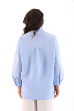 PN Silver Patchwork Shirt Blue