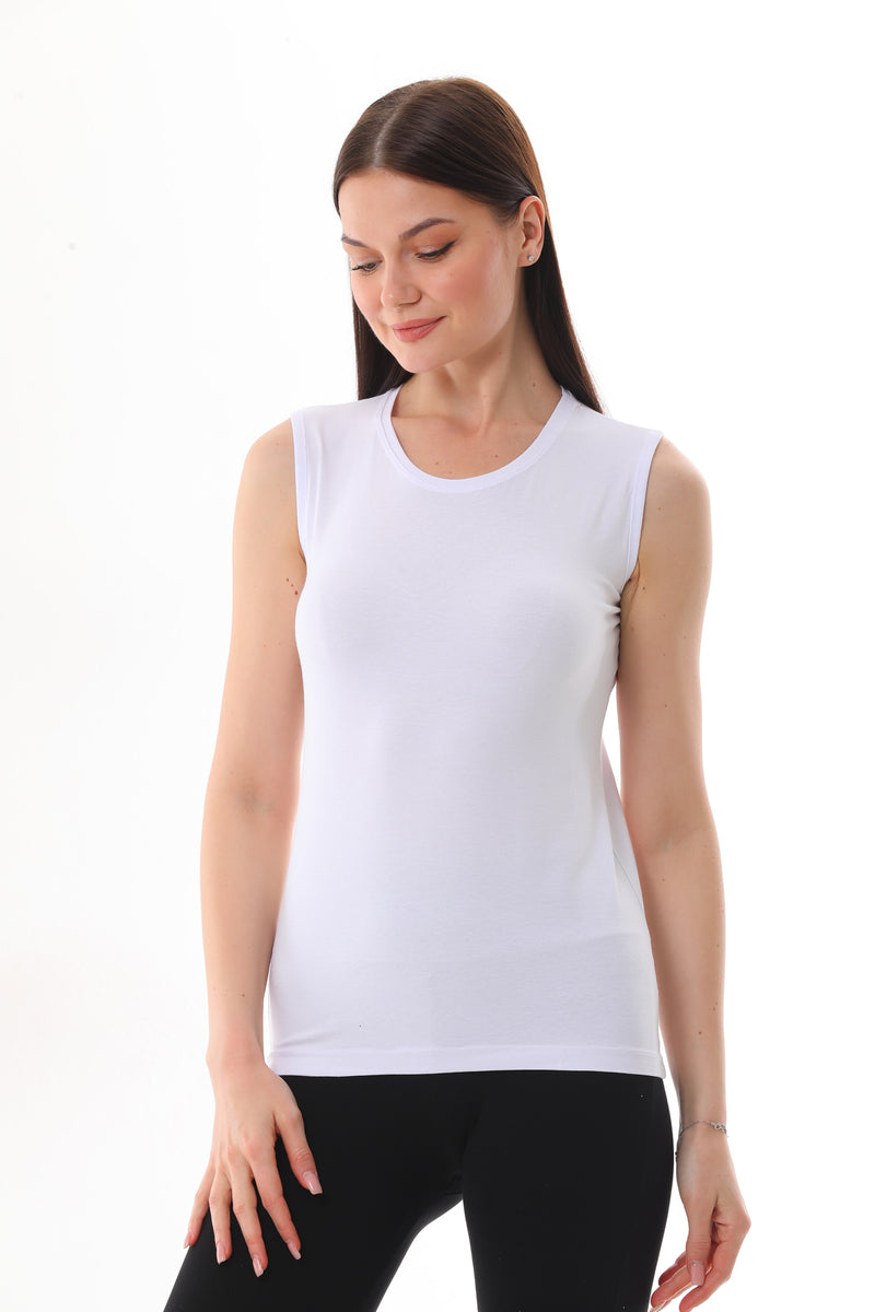 GND Sleeveless Body White