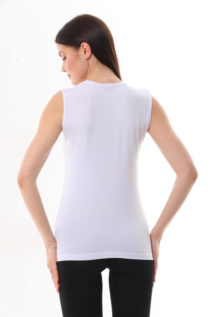 GND Sleeveless Body White