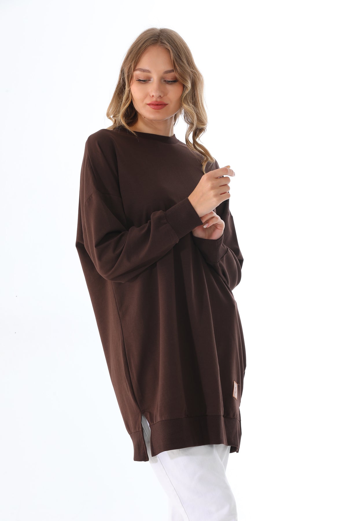 SL Basic Cotton Tunic Dark Brown