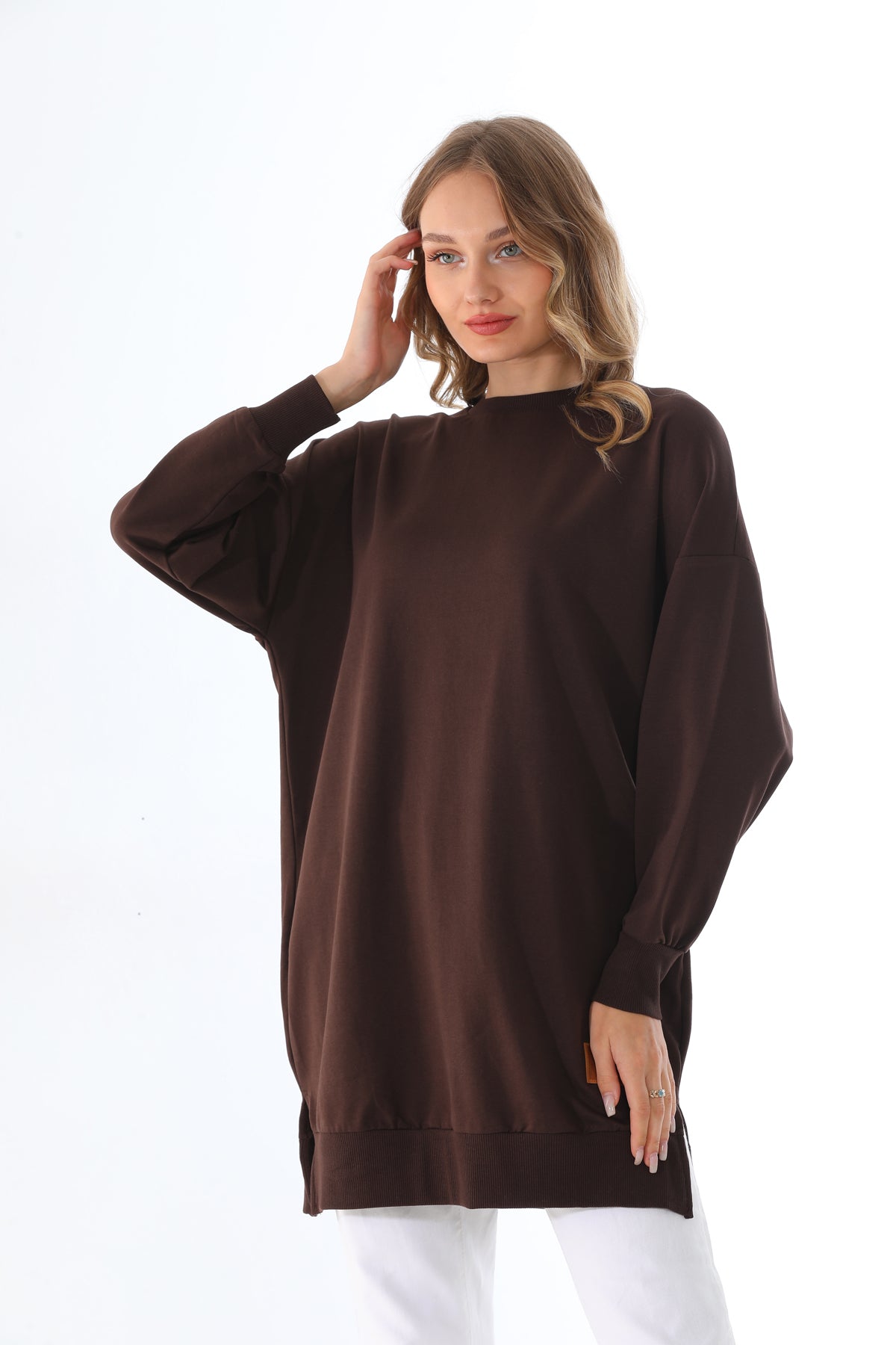 SL Basic Cotton Tunic Dark Brown