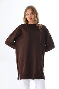 SL Basic Cotton Tunic Dark Brown
