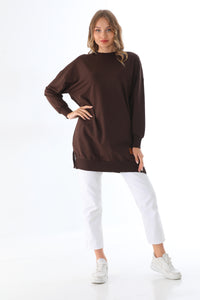 SL Basic Cotton Tunic Dark Brown