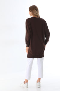 SL Basic Cotton Tunic Dark Brown