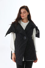 BZ 1122A Wide Collar Vest Black