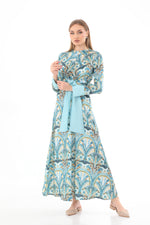 ZMS Ethnic Printed Dress Blue