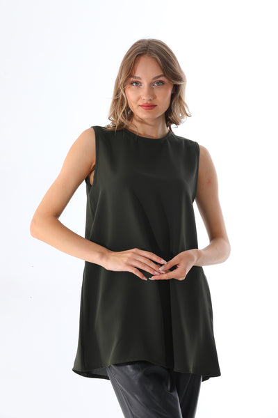 ☆FREEDOM☆ Cadillo Sleeveless Khaki CD24MMSL0020KH ETC 4053 Sleeveless Tunic Khaki – Moda Natty