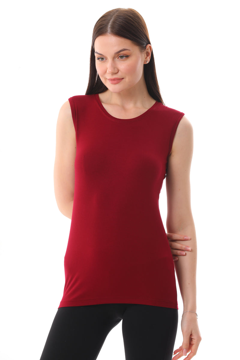 GND Sleeveless Body Burgundy