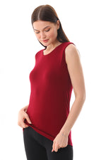 GND Sleeveless Body Burgundy