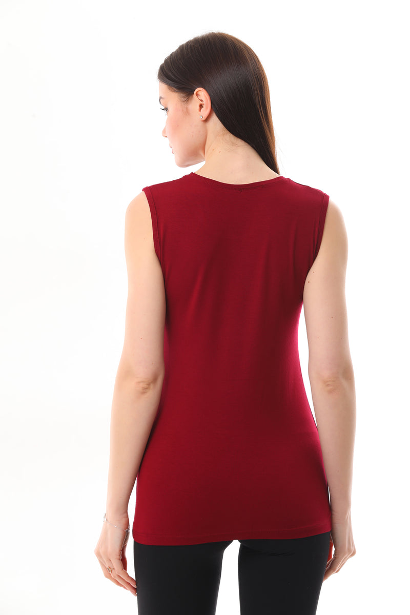 GND Sleeveless Body Burgundy