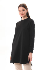 JMN Basic Cotton Tunic Black