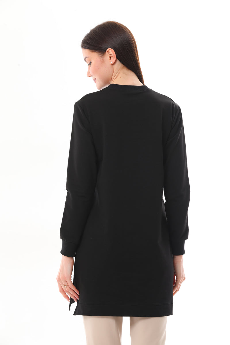 JMN Basic Cotton Tunic Black