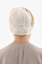 QF 1813A Rhinestone Handmade Turban Gold