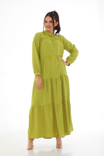 N&C Melda Dress Oil Green