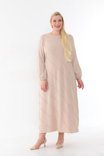 MSB Airobin Rib Dtld Dress Cream