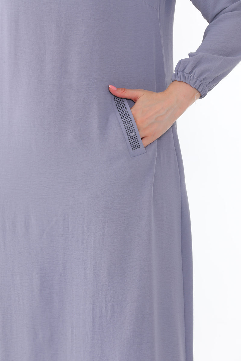 MSB Airobin Stone Dtld Dress Gray