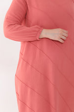 MSB Airobin Rib Dtld Dress Pink