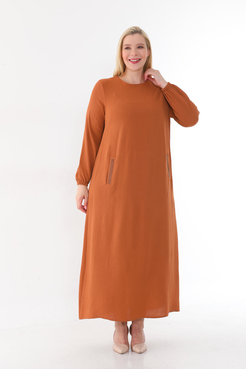 MSB Airobin Stone Dtld Dress Camel