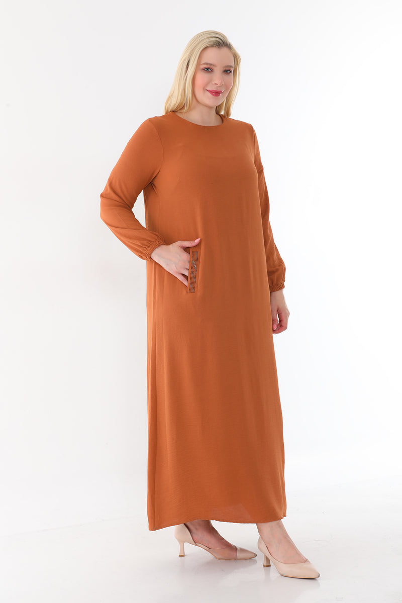 MSB Airobin Stone Dtld Dress Camel