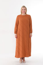 MSB Airobin Rib Dtld Dress Camel