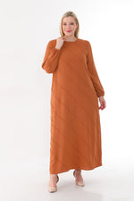 MSB Airobin Rib Dtld Dress Camel