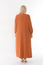 MSB Airobin Rib Dtld Dress Camel