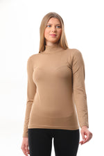 GND Crew Neck Long Sleeve Body Milk Coffee