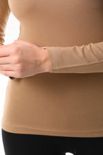 GND Crew Neck Long Sleeve Body Milk Coffee