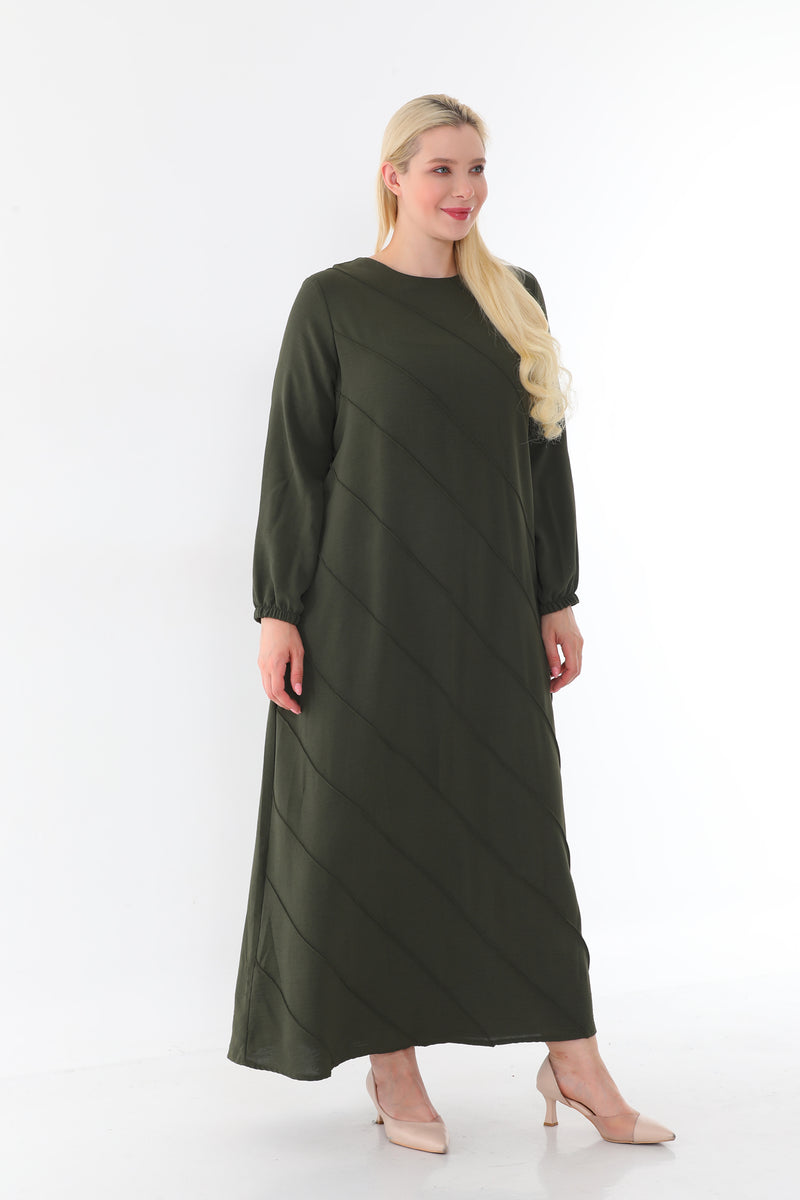 MSB Airobin Rib Dtld Dress Green