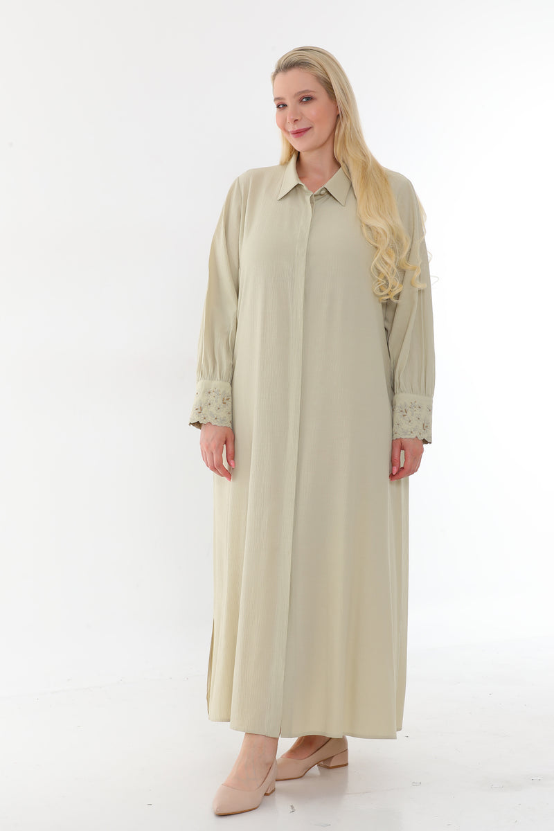 muslin cloth dress VV Muslin Fabric Dress Musty Green – Moda Natty