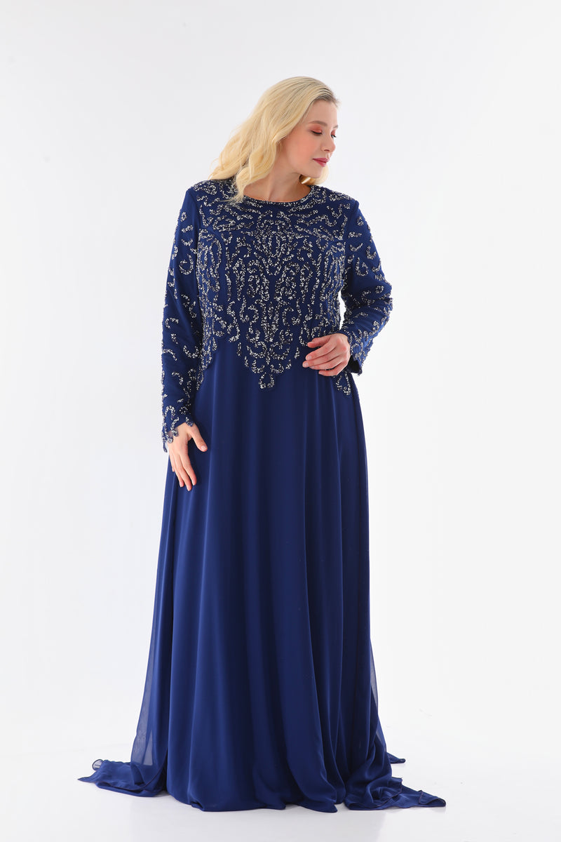 SNN Zehra Gown Navy Blue