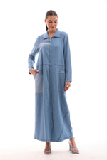 A&W Denim Zipup Cape Light Blue